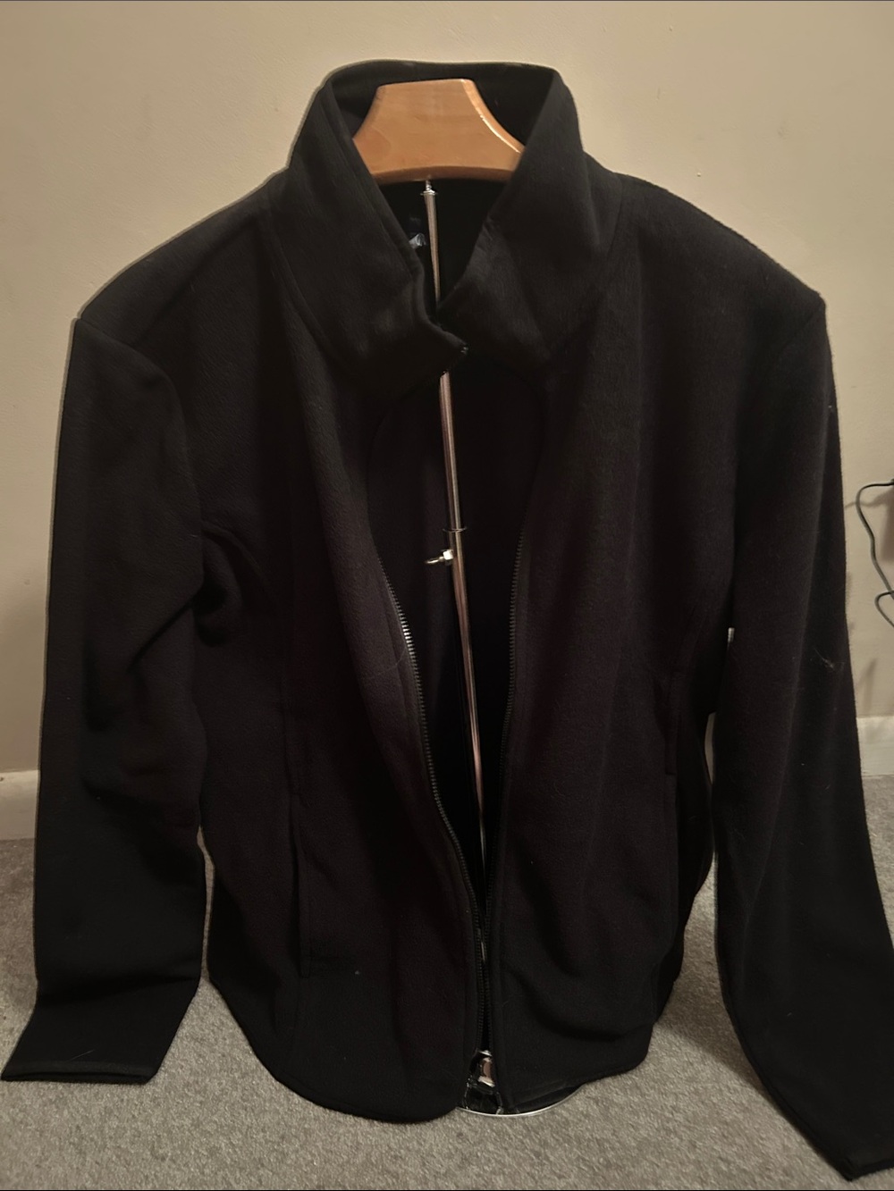 Classic Black Women's Zip-Front performance fleece Jacket